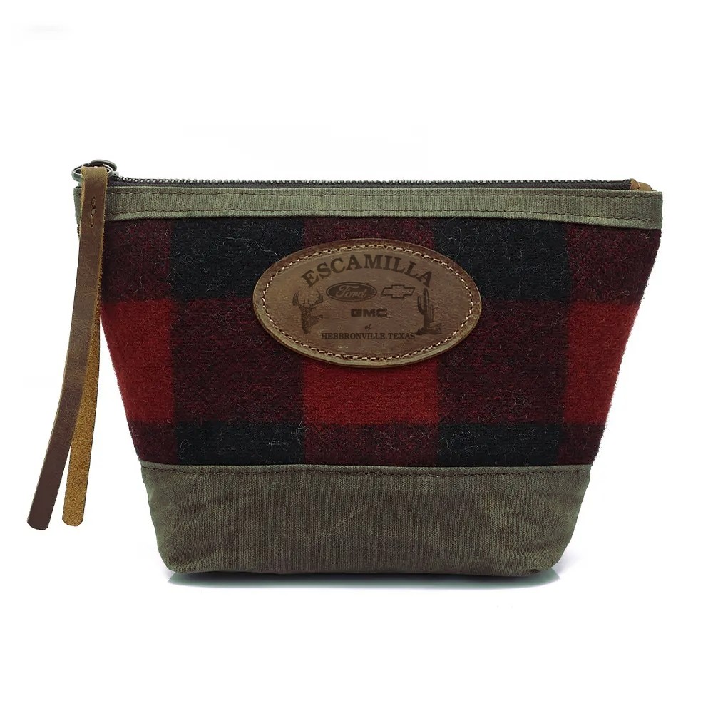 Custom Printed Buffalo Plaid Pouch