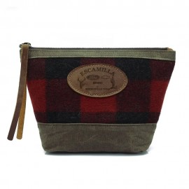 Custom Printed Buffalo Plaid Pouch