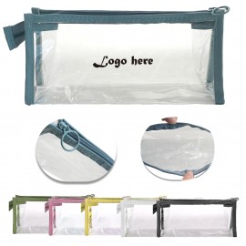 Simple Transparent Pencil Case with Zipper Custom Printed