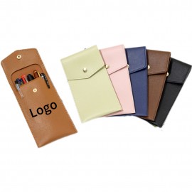 PU Leather Pencil Case Logo Branded