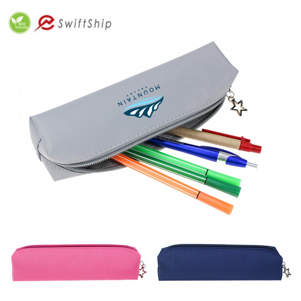 Square Polyester Pencil Case w/ Zipper Custom Imprinted Square Polyester Pencil Case w/ Zipper Custom Imprinted