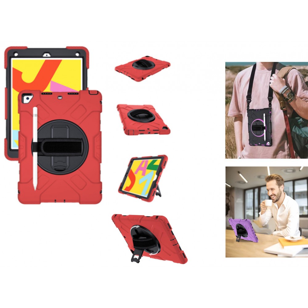 Custom Printed iBank  Shockproof Case with Hand Strap + Should Strap compatible with iPad A16 11" 2025