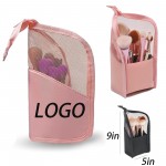 Logo Branded Makeup Brush Travel Case Stand Up