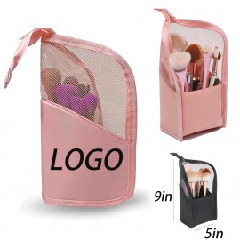 Logo Branded Makeup Brush Travel Case Stand Up