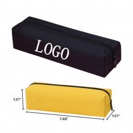 Logo Branded Spacious Oxford Rectangular Pencil Pouch