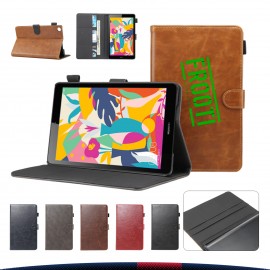 Vintage Leather Tablet Shell Logo Branded