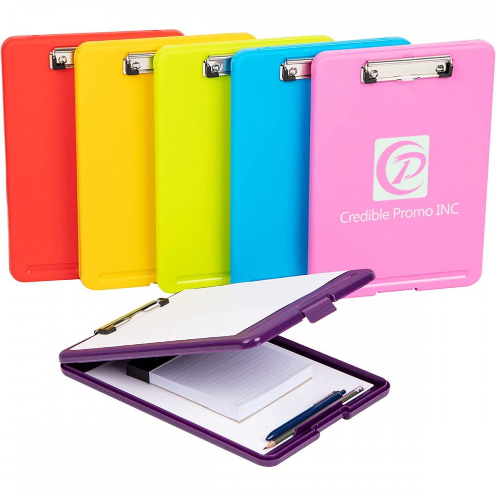 Logo Branded A4 Binder Clipboards with Storage and Pen Holder