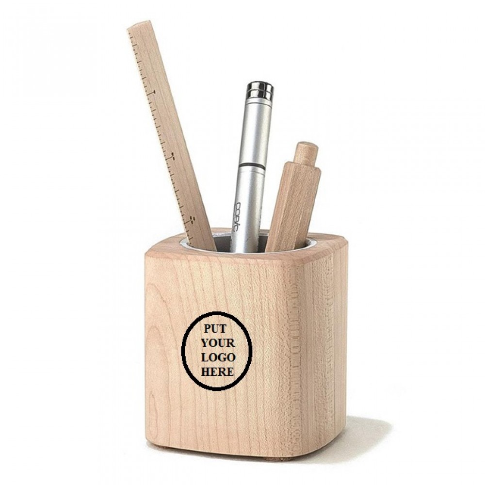 Wood Pen Holder Custom Printed