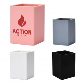 Custom Printed Square Soft Silicone Pen Holder