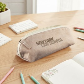 Linen-Style Pencil Case Logo Branded
