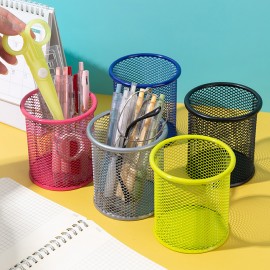 Logo Branded Metal Mesh Pen Holder  Logo Branded Metal Mesh Pen Holder
