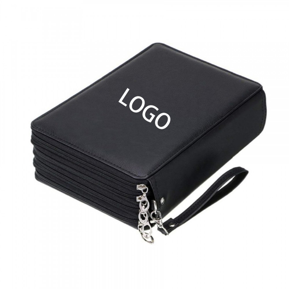 4-Layers Pencil Case W/ 204 Slots Custom Imprinted