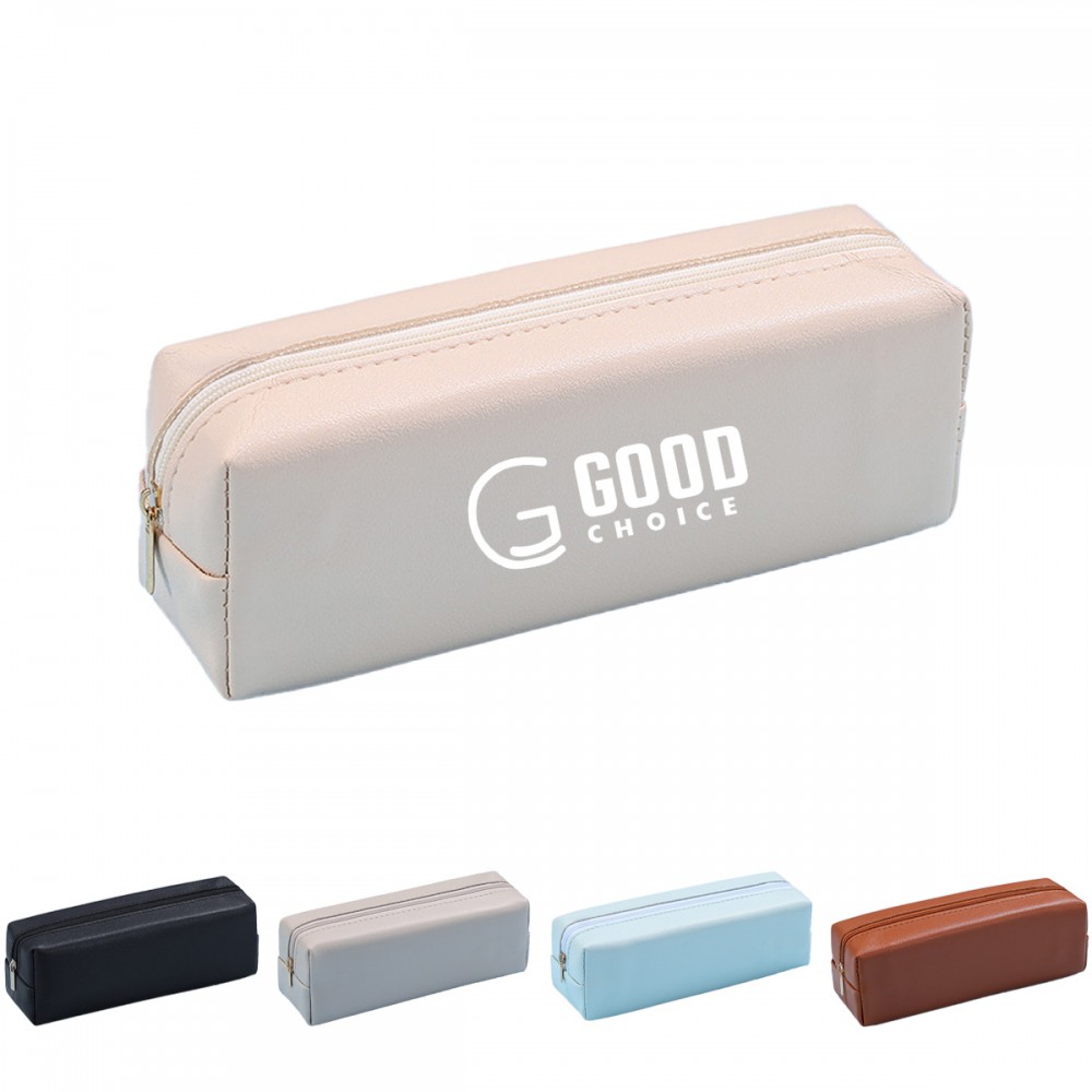 Logo Branded PU Pencil Case Logo Branded PU Pencil Case