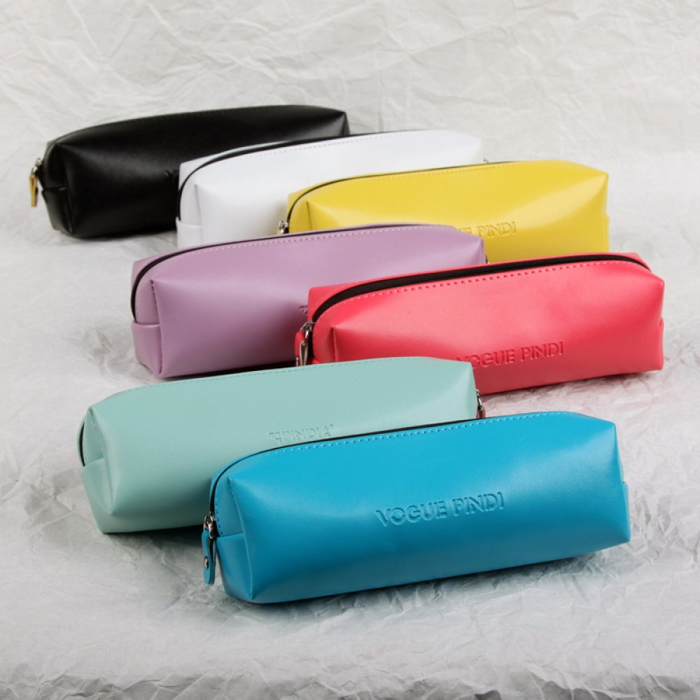 Custom Printed Zippered PU Leather Pencil Cases Custom Printed Zippered PU Leather Pencil Cases