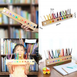 Logo Branded Wooden Colored Pencil Holder  Logo Branded Wooden Colored Pencil Holder