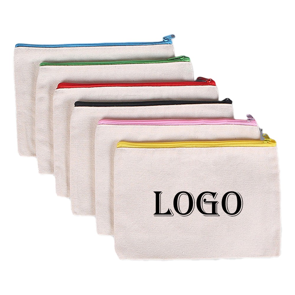 Canvas Zipper Pen Case Logo Branded