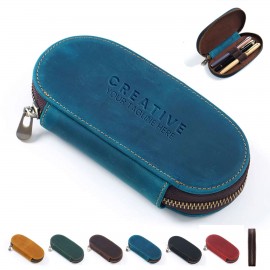 Custom Printed Vintage Genuine Leather Pen Cases/Pouch