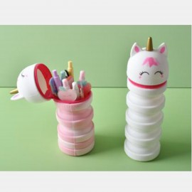Unicorn Style Telescopic Stand Up Pencil Case With Zipper with Logo