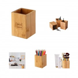 Logo Branded Wood Pen Holder Stand