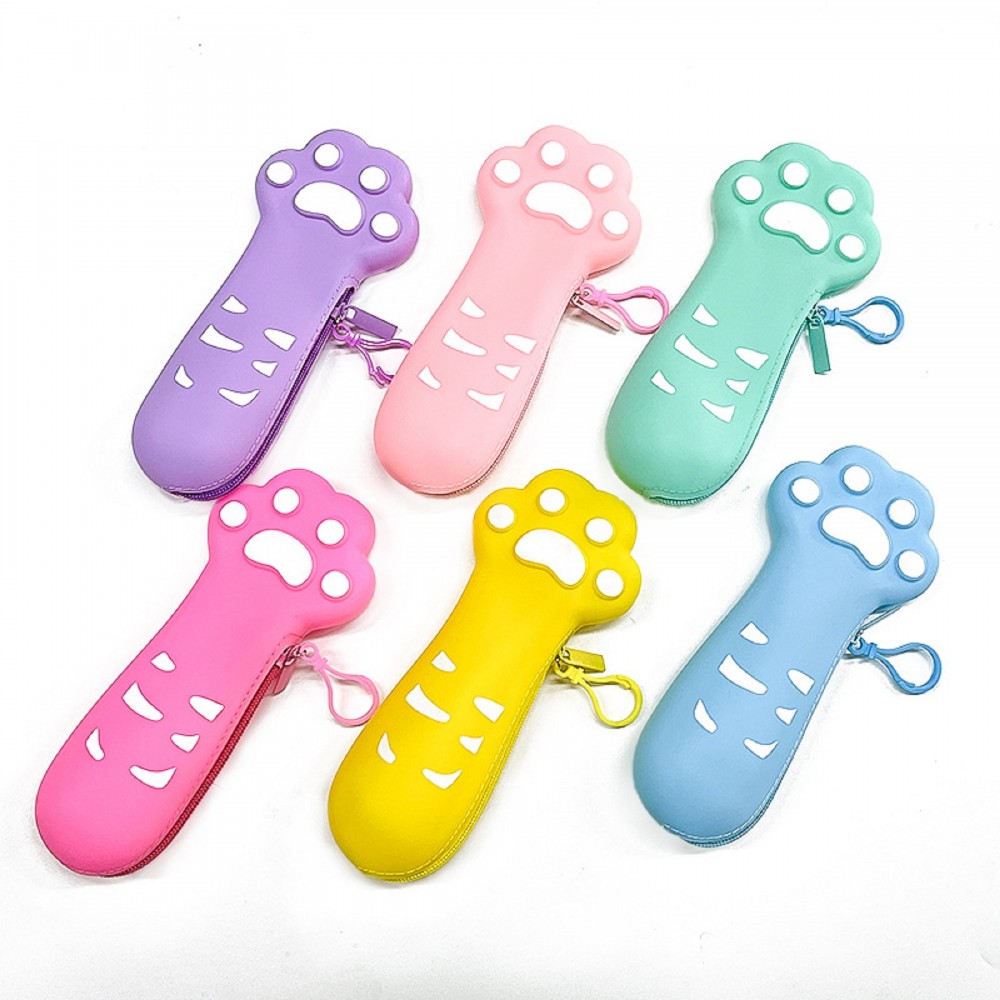 Custom Imprinted Silicone Cat Paw Pen Case