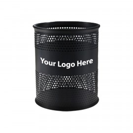 Black Pen Pencil Holder Cup Logo Branded