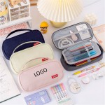 Logo Branded Portable Large Capacity Double Pencil Case