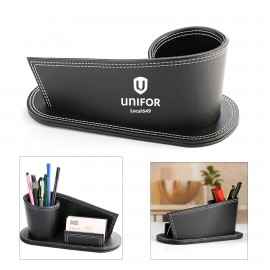Custom Printed Pu Leather Pen Holder