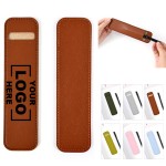 Logo Branded PU Leather Pencil Case for Stationery Storage