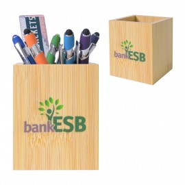 Wooden Pen Holder with Logo