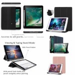 iBank(R) iPad Pro 9.7 Smart Cover Case with Pencil Holder (Black) Logo Branded