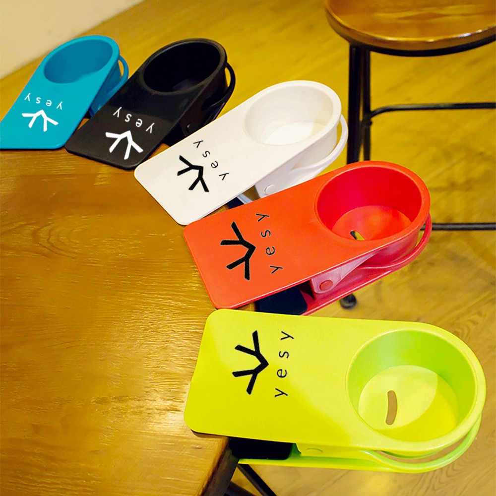 Table Desk Side Clip Cup Holder Clamp Custom Imprinted Table Desk Side Clip Cup Holder Clamp Custom Imprinted