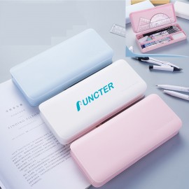 Logo Branded Plastic Pencil Case with Snap-Tight Lid