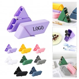 High Capacity Silicone Pencil Pouch Custom Printed