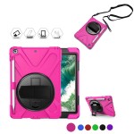 iBank(R)2018/2017 iPad 9.7" Case with Hand Strap + Pencil Holder (Pink) Custom Imprinted