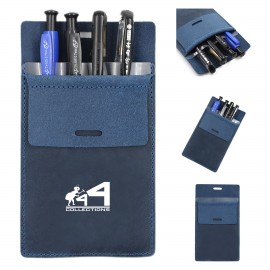 Logo Branded Leather Pen Case