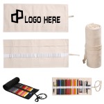Canvas Rolled Storage Pencil Case Logo Branded