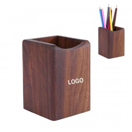 Wooden Desk Pencil Holder with Logo