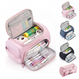Personalized Large Capacity Multi-functional Double-decker Stationery Box