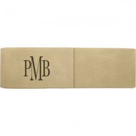 Logo Branded Tan/Black Leatherette Double Pen Case