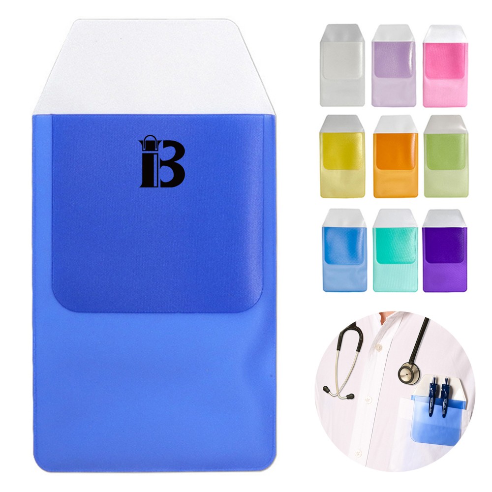 Logo Branded Transparent PVC pocket protector for pen leakage