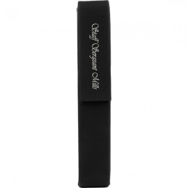 Black/Gray Leatherette Single Pen Case Custom Imprinted  Black/Gray Leatherette Single Pen Case Custom Imprinted