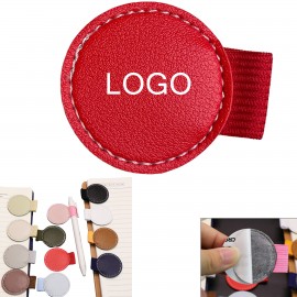 Logo Branded Round Self Adhesive Pen Loop Holder for Notebooks
