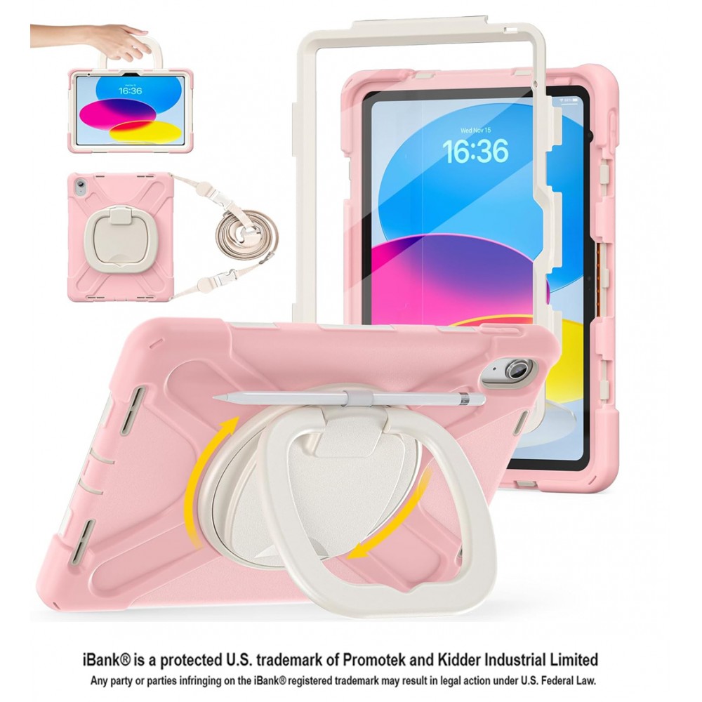 Logo Branded iBank  Shockproof Case compatible with iPad Air 11 M3 (2025) / M2 (2024), iPad Air 5th/4th 10.9"