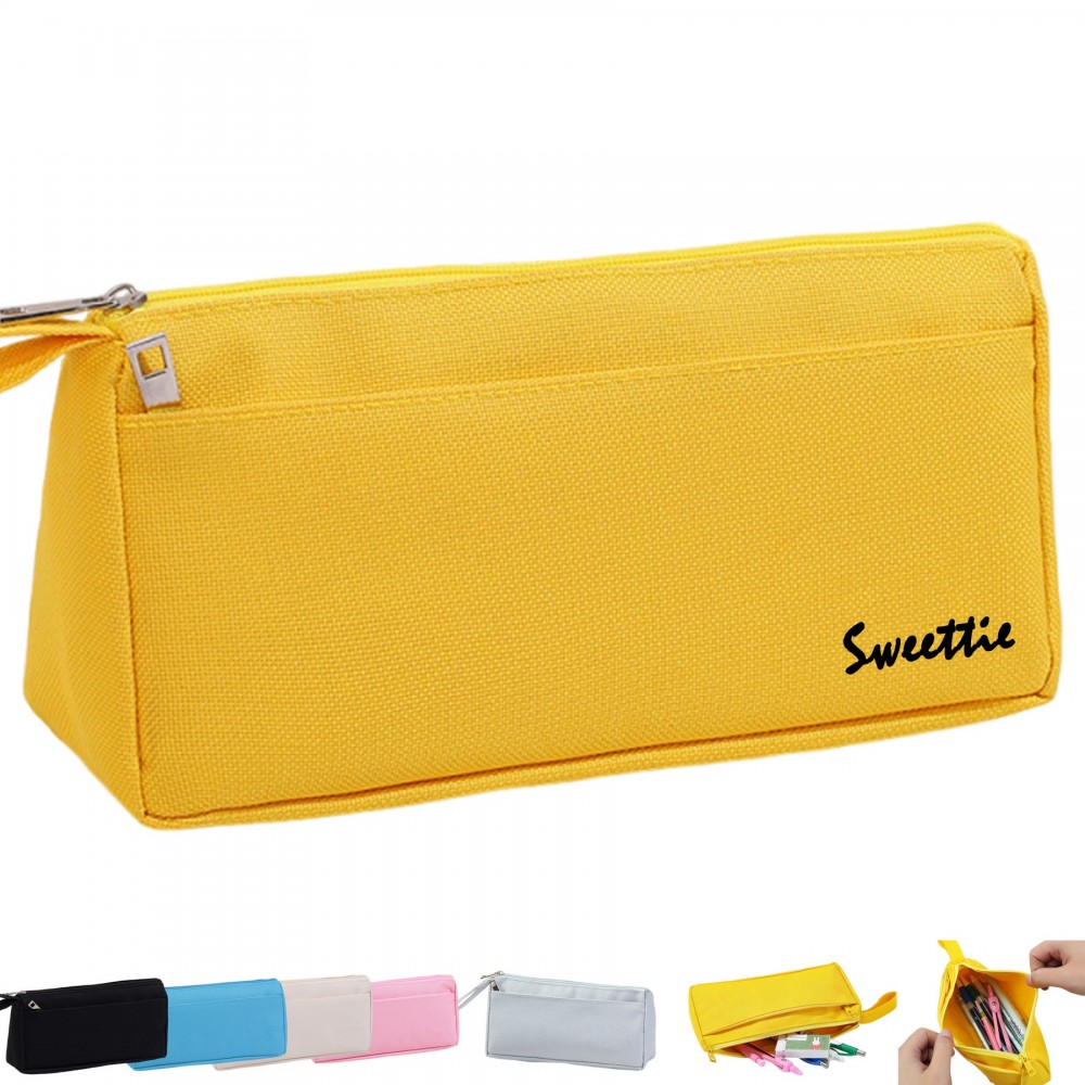 Custom Imprinted Oxford Elastic Pencil Case with Large Capacity
