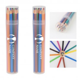 Logo Branded Clear Pencil Case w/ Colorful Pencils