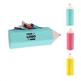 Pencil Shaped Silicone Pencil Case Custom Imprinted