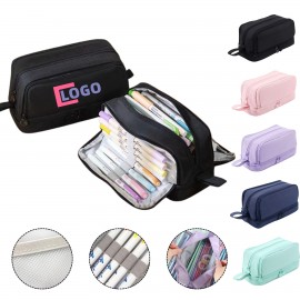 Double Layered Double Opening Pencil Case Custom Printed