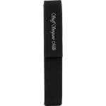 Logo Branded Personalized Black Faux Leather Single Pen Case 6 1/2" x 1"