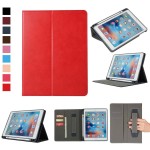 Custom Printed iBank(R) iPad 9.7" Leatherette Case with Pencil Holder (Red)