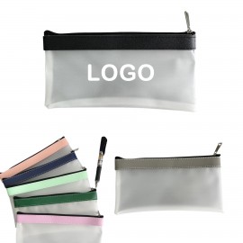 Custom Printed Frosted Transparent Pencil Case